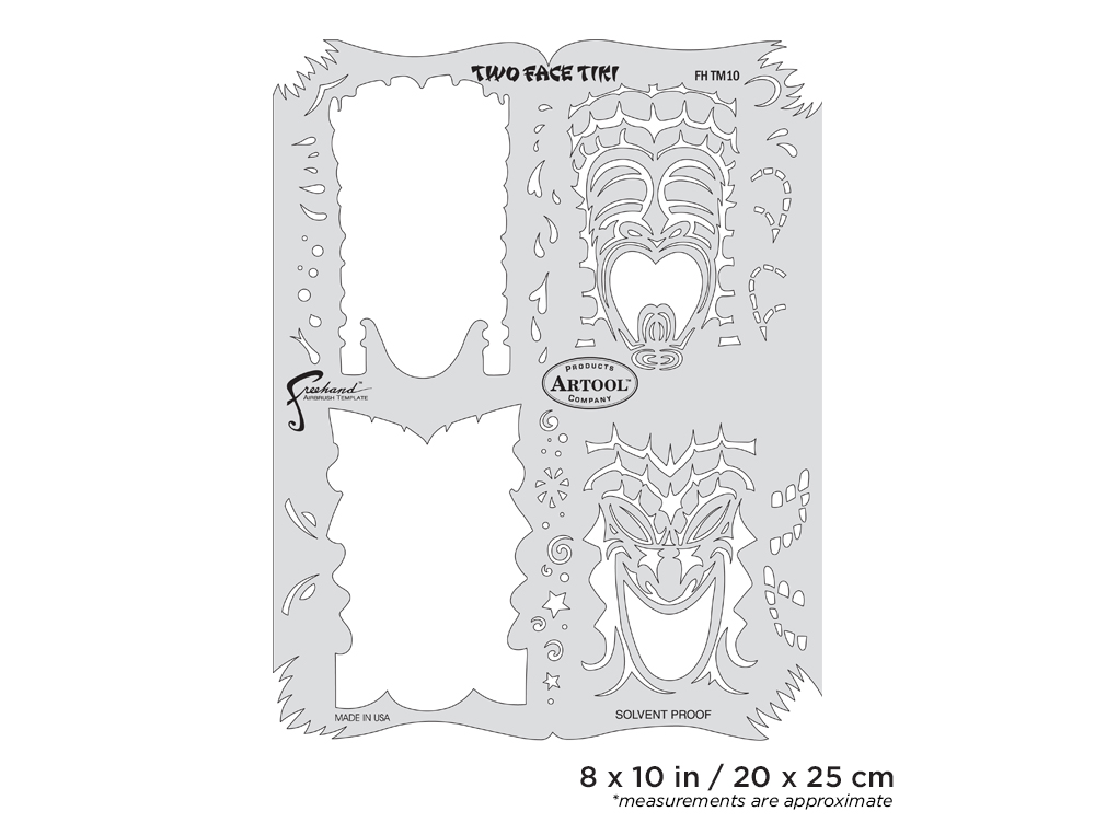 ARTOOL FH TM 1 Tiki Master II Tribal Tiki Freehand Airbrush Template by Dennis Mathewson (200378)